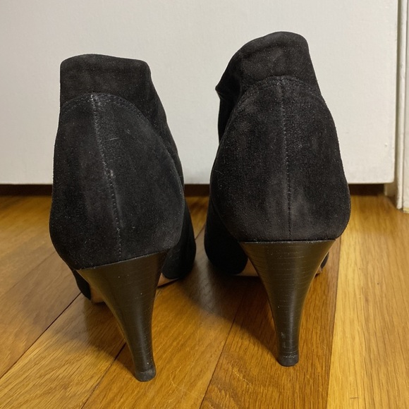 Aldo Suede Heeled Booties Black Size 38 - Picture 2 of 7